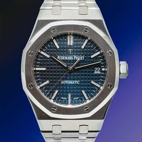 audemars piguet royal oak 15450st blue dial|Audemars Piguet automatic royal oak.